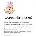 Zápis dětí do MŠ 2022-1